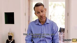 The girl is tired of her self-loving boyfriend, so she turned to his dad