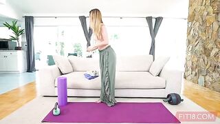 A sexy and flexible girl, Molly Little, showed up for her casting at Fit18