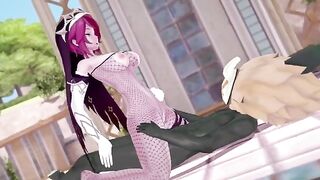 Rosaria’s Hillachurl fuck scene in Genshin Impact style