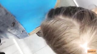 Girl risks public exposure to have sex in a shop changing room