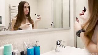My mistress gave me a sloppy blowjob and I came in her mouth many times