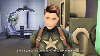 Agent Carter examines Captain America's impressive endowment in this uncensored scene