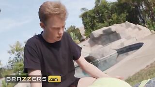 Dee Williams and her stepdaughter Daya Knight share a thrilling cock-riding experience