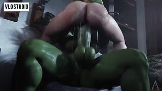 Hentai futanari action with Marvel characters in a 3D world