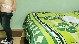 A girl is having fun with her brother-in-law in a steamy session
