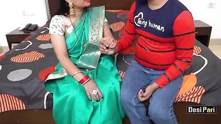 Desi Pari teaches English to a guy and gets fucked hard