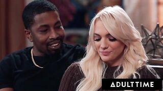 Kenna James gets fucked by her husband and a horny neighbor in a steamy threesome