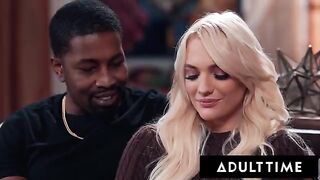 Kenna James gets fucked by her husband and a horny neighbor in a steamy threesome