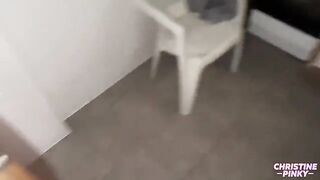 A couple engaged in passionate sex right in the kitchen at night
