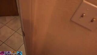 A stepson gets caught masturbating while watching his stepmom get ready for bed