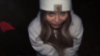 The slutty girl got a new skimpy outfit and tried to seduce skaters
