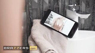 Isabelle Deltore, an Australian adult actress known for her stunning blonde locks and perfect body, gives a steamy shower show