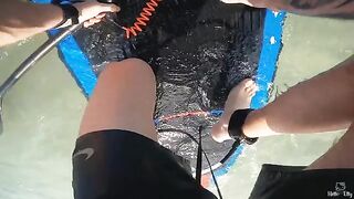 Sex on the beach with a hot girl and extreme cumshot