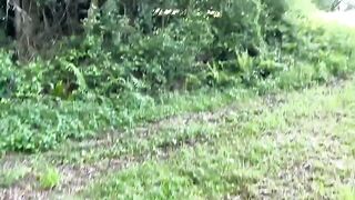 A young French couple enjoys passionate sex in the forest, showcasing their raw amateur allure
