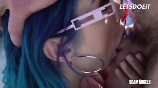Emily Willis and Jewelz Blu seduced the pool guy for a threesome