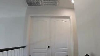 A blonde sneaks her boyfriend to fuck in POV style