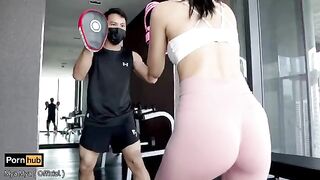 A cute girl removes her panties and becomes a true friend