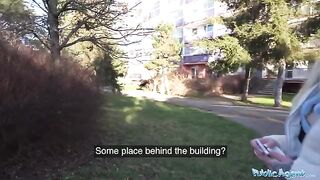 Hot German blonde MILF gets fucked in public for cash by Public Agent