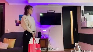 A student had to pay the rent by her hole for the first time