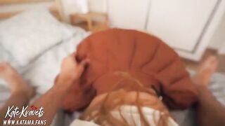 Fucked nerdy girl in glasses and got cum back