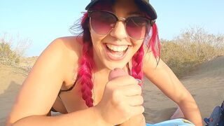 A foreign girl exposed herself on the beach, but she's married