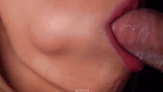 The hottest blowjob with a broken condom in 4K ASMR quality