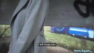 A cute little Russian got fucked in POV by Public Agent