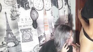 A very unfaithful girl gets intimate with her stepbrother while on the phone with her boyfriend
