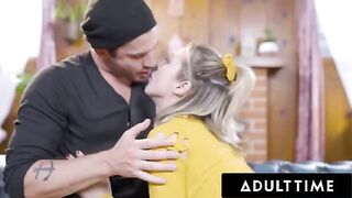 Aiden Ashley gets fucked hard on the first date, her tight pussy pounded relentlessly