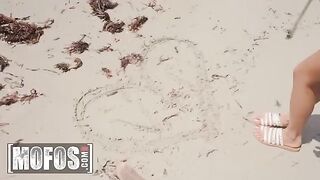 Petite hottie Vina Sky banged on the sandy beach
