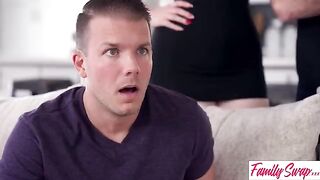 Petite teen Molly Little gets rubbed cock by swap bro