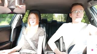 A guy surprised his girlfriend while driving with a vibrator in public
