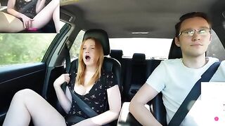 A guy surprised his girlfriend while driving with a vibrator in public