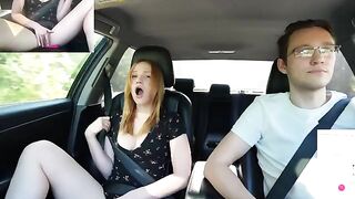 A guy surprised his girlfriend while driving with a vibrator in public
