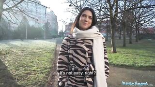 A beautiful European student gets fucked by a stranger on camera