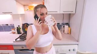The wife called her friend to taste the cock and the husband heard everything