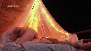 Romantic sex with a view: Outdoor action and simultaneous climax