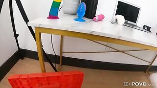 Lucky guy fucked skinny camgirl Keira Heart in POV action