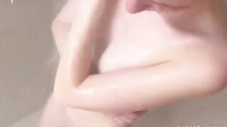 We shower, massage each other, and fuck over the couch
