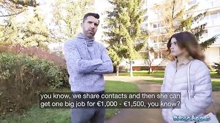 Public Agent Hung totally destroyed tight pussy of cheating Spanish whore