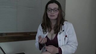 Doctor Bettie Bondage, a redhead with glasses, loves huge dicks in 4K