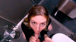 A shoplifter has been fucked in the mall toilet with no defense