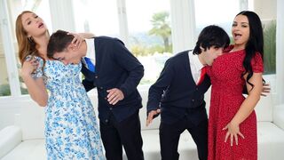 Pervert stepsons learn how to treat ladies from their big-breasted stepmoms