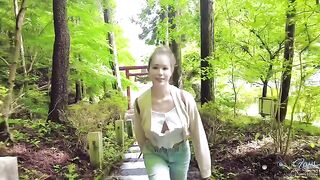 A couple gets crazy while hiking in the rain and screws