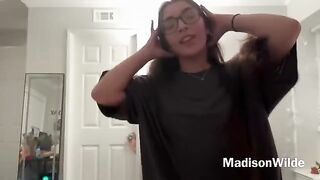 A cute Latina girl made a blowjob for her boyfriend in POV style