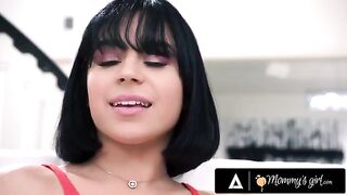 A group of sexy mature women fuck a young petite teen in a gangbang