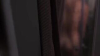 A girl took a bath and her neighbor peeped through the wall, capturing the moment in stunning 4K