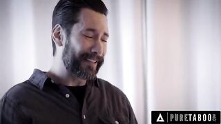 The depressed widower fucks the girl using his stepson's rizz