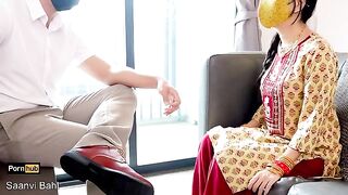 Young Indian girl serves her boss in an intimate way