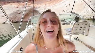 A couple got naughty on a boat during their vacation under the influence of Molly Pills
